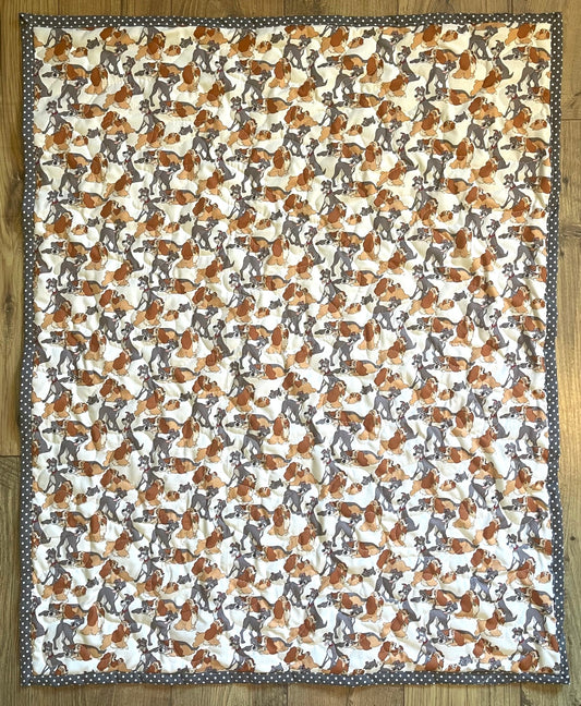 LADY AND THE TRAMP INSPIRED QUILTED BLANKET