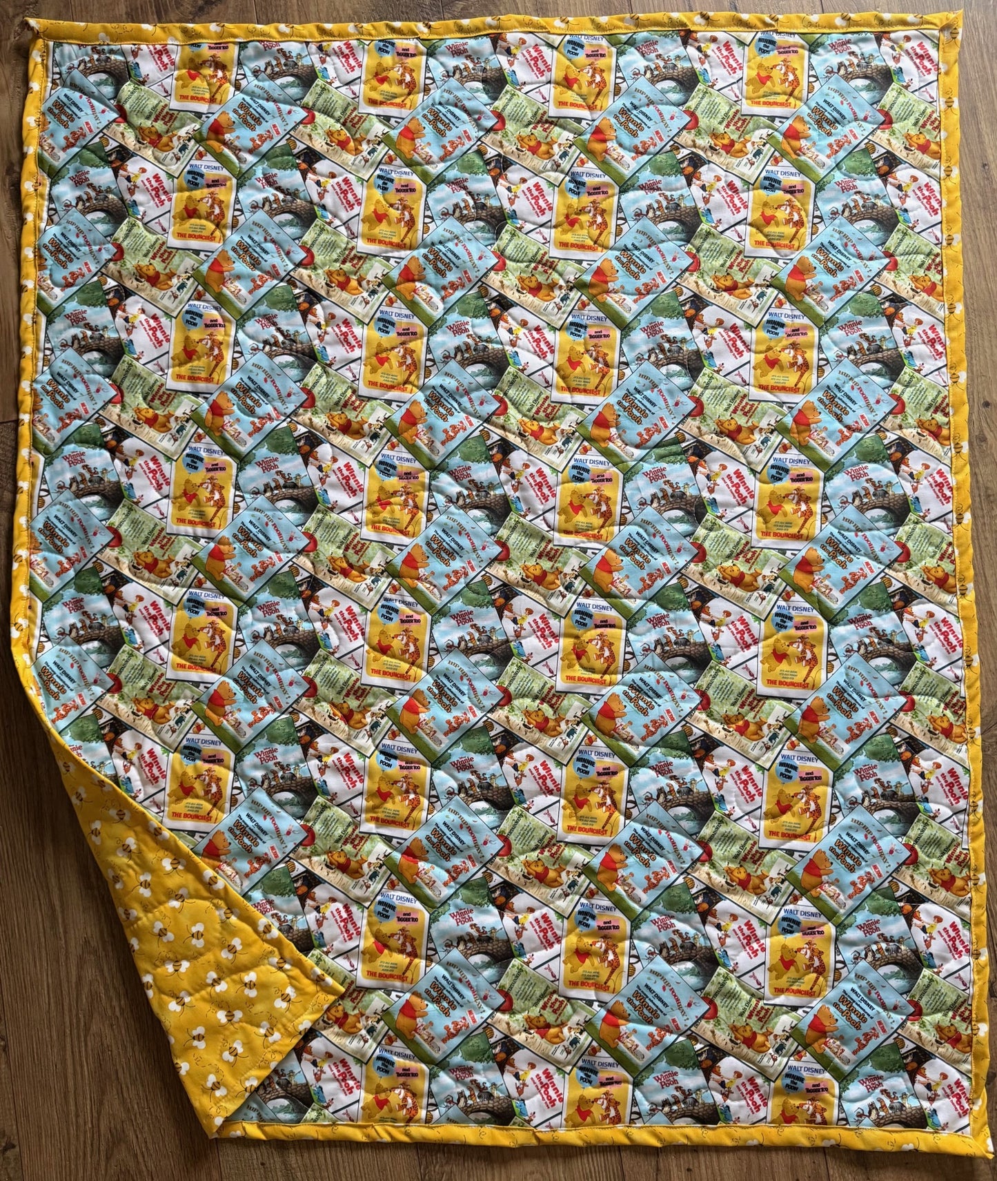 CLASSIC WINNIE THE POOH STORY BOOKS INSPIRED QUILTED BLANKET