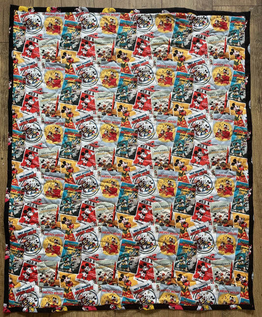 MICKEY MOUSE & MINNIE MOUSE POSTERS Inspired Quilted Blanket 36"x44"