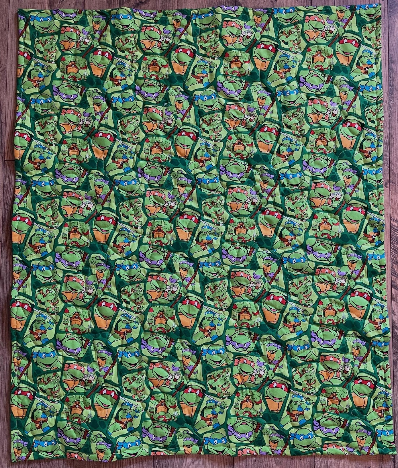 TMNT TEENAGE MUTANT NINJA TURTLES SUPER SKATERS INSPIRED QUILTED BLANKET