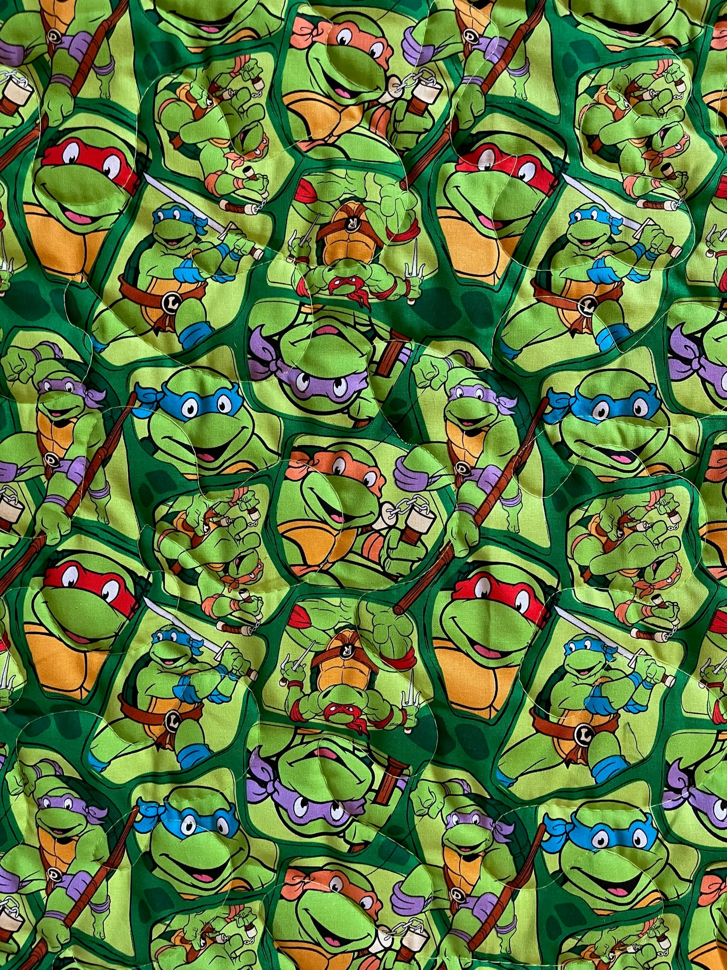 TMNT TEENAGE MUTANT NINJA TURTLES SUPER SKATERS INSPIRED QUILTED BLANKET