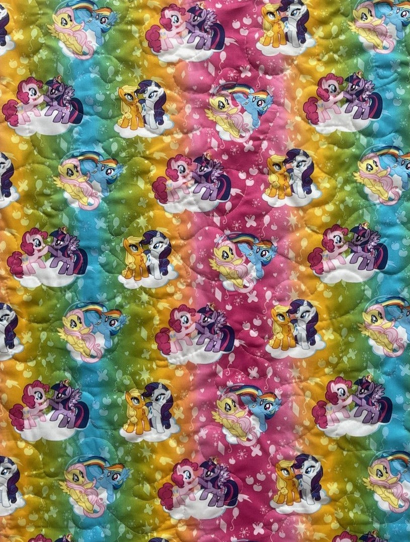 MY LITTLE PONY *SAY YES TO ADVENTURE* INSPIRED QUILTED BLANKET