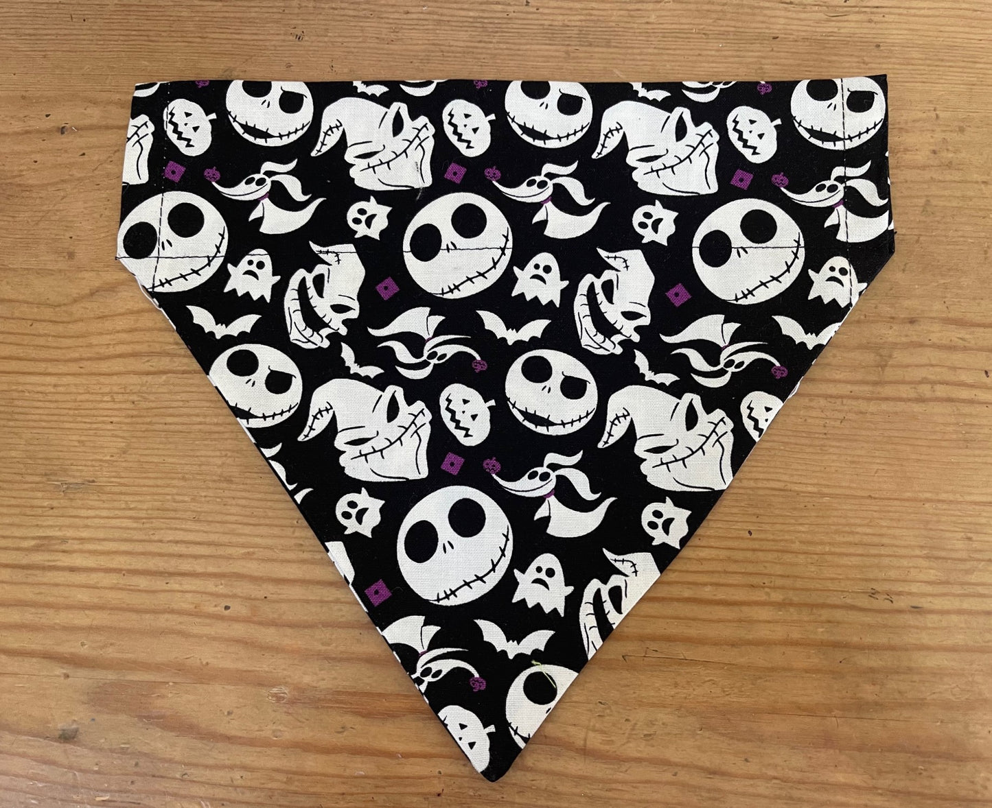 NIGHTMARE BEFORE CHRISTMAS JACK ZERO FABRIC CAT AND DOG BANDANAS Easy Slide over Collar