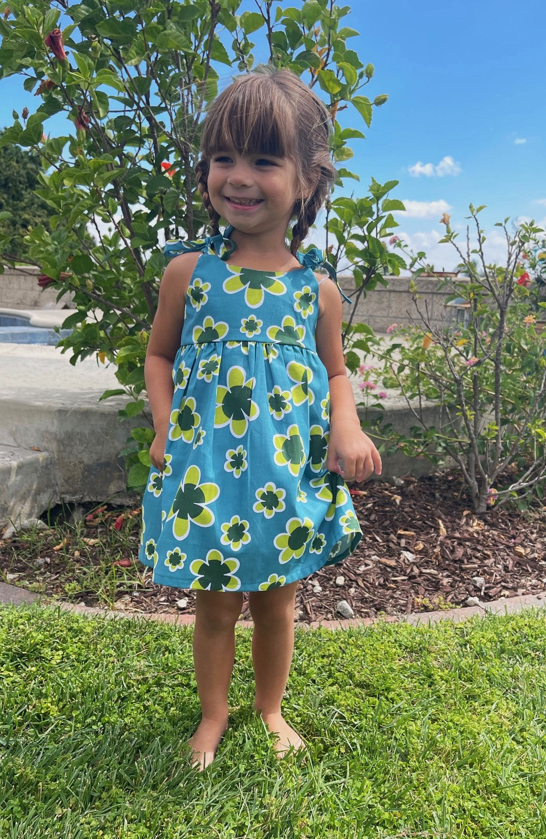 toddler boho dress Girls, Infant and Toddlers GROOVY FLOWER POWER Boho Style Sundress wit – DDSewHappy