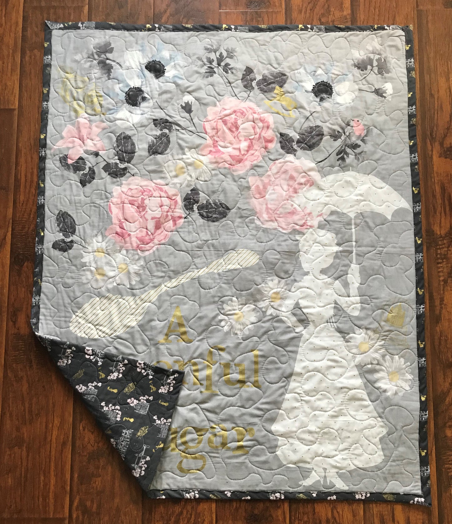 MARY POPPINS SPOONFUL OF SUGAR Inspired QUILTED BLANKET