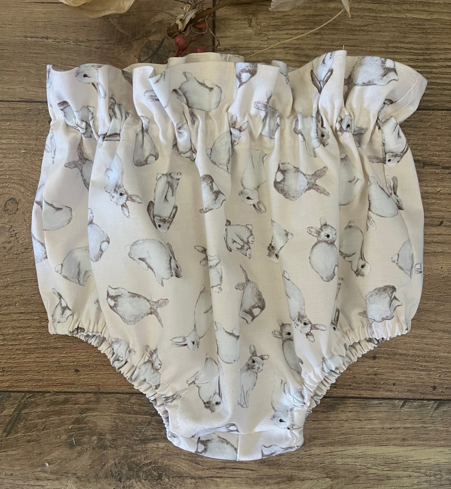 Baby Diaper Cover Bunny Rabbits Pale Blush Infant & Toddler Boho High Rise Bloomers