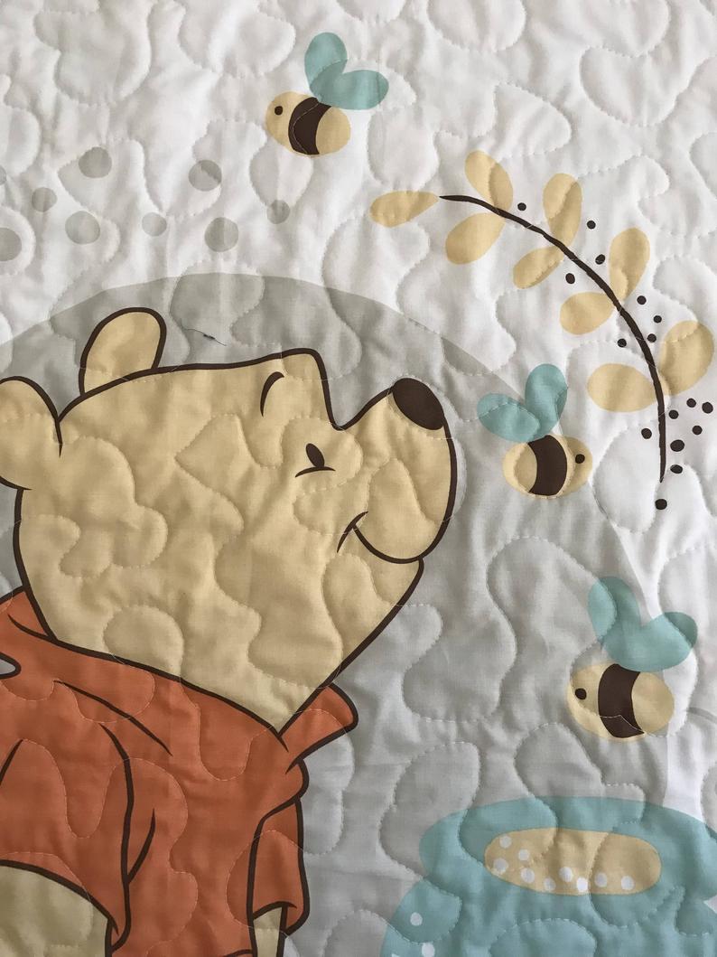 WINNIE THE POOH HUNNY POT Inspired Quilted Blanket