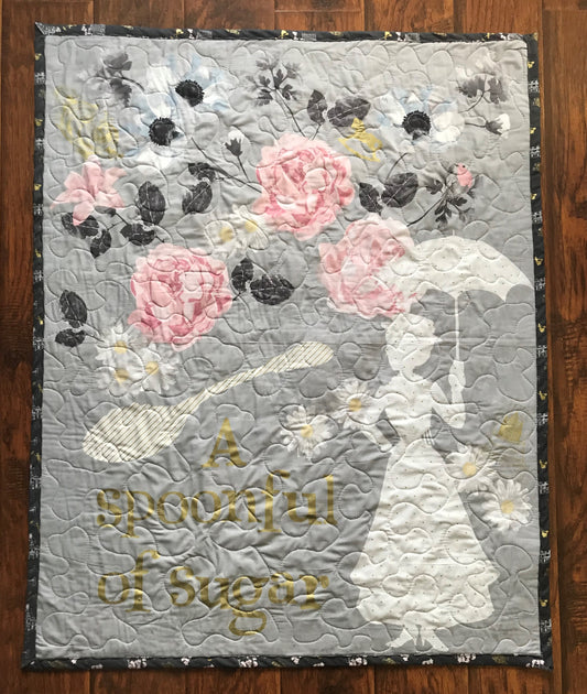 MARY POPPINS SPOONFUL OF SUGAR Inspired QUILTED BLANKET