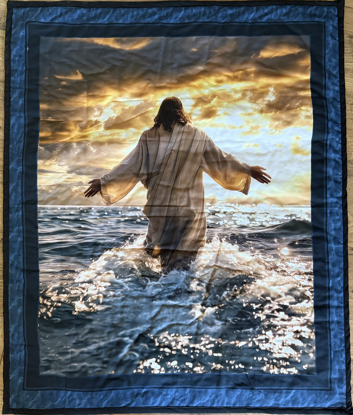 JESUS WALKING ON WATER BEAUTIFUL HOLY COMFORTER BLANKET