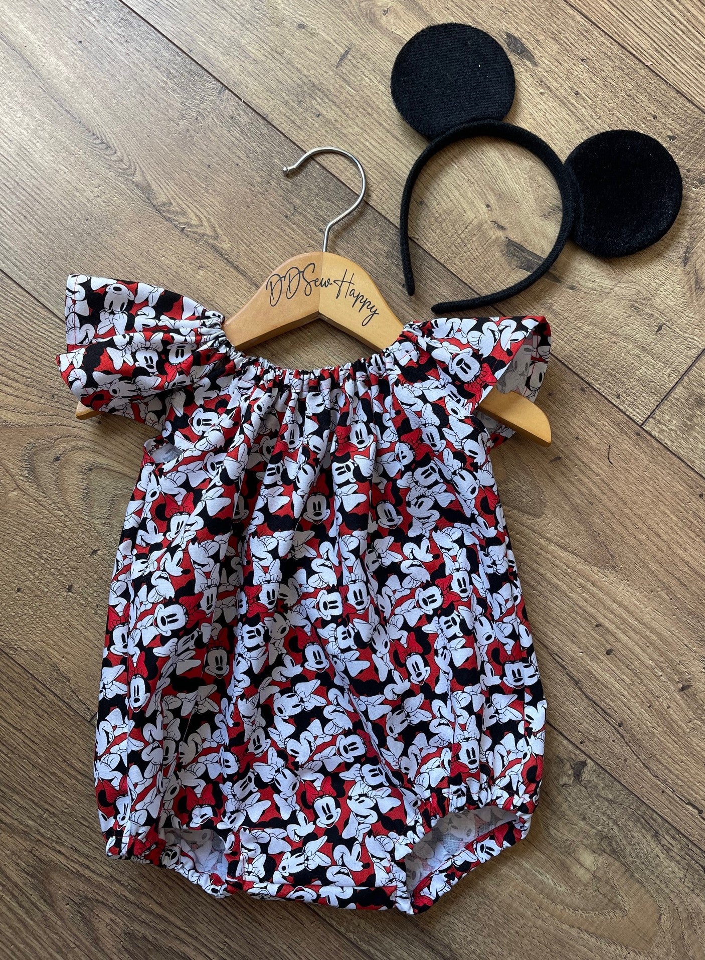 Infant & Toddler Girl's MINNIE MOUSE Inspired Boho Style One Piece Romper