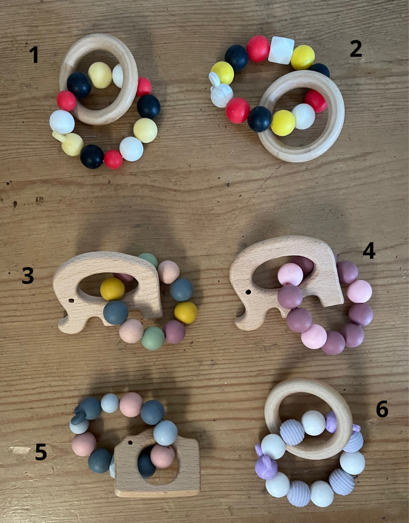 Baby Teethers Sensory Toys Elephant, Camera, Mickey Ears