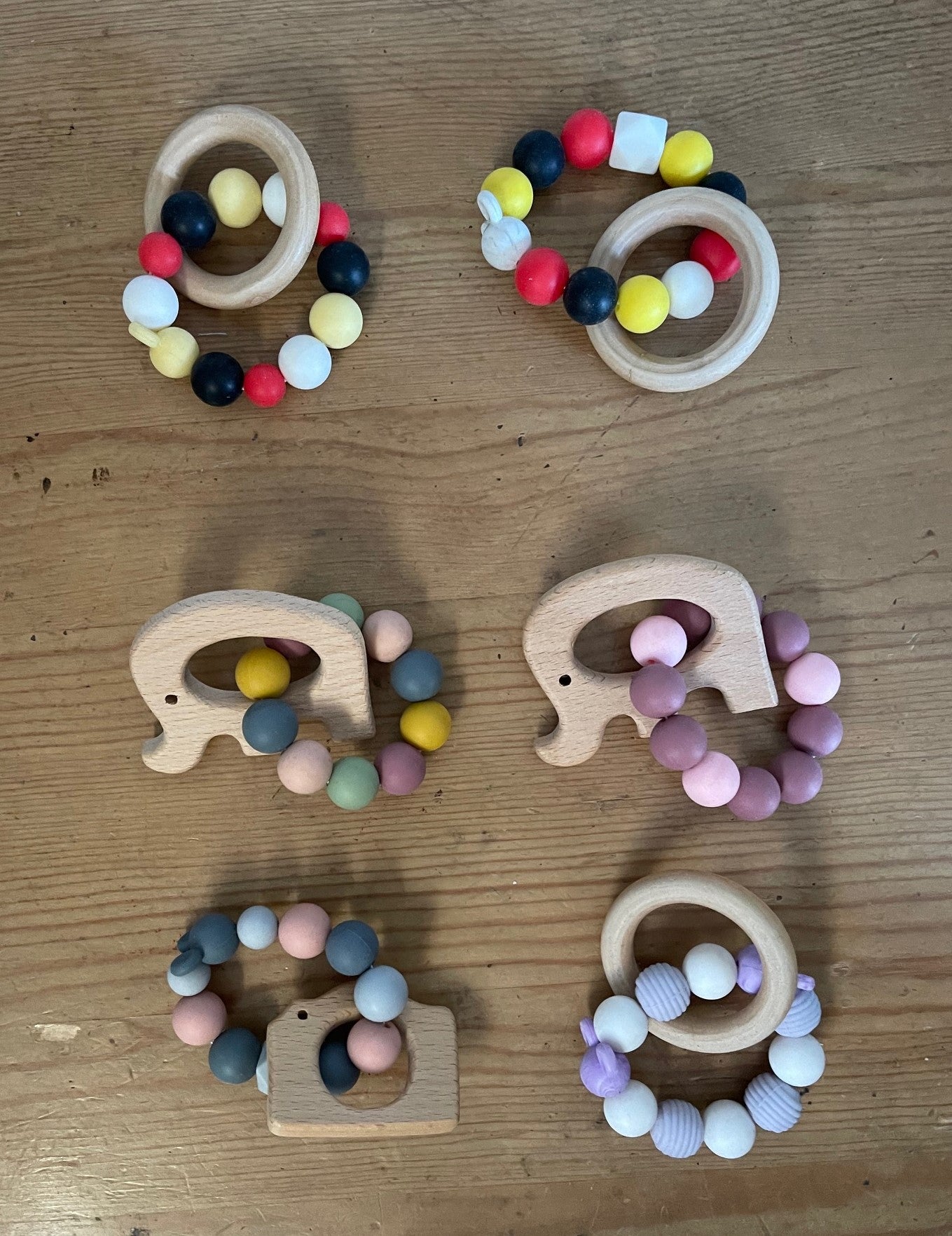 Baby Teethers Sensory Toys Elephant, Camera, Mickey Ears