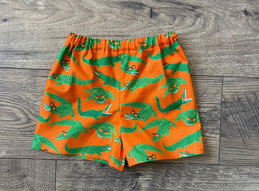 Child Shorts Boys COOL ALIGATOR CROCODILE WITH SUNGLASSES Board Shorts Sizes 3 Months-6 Years