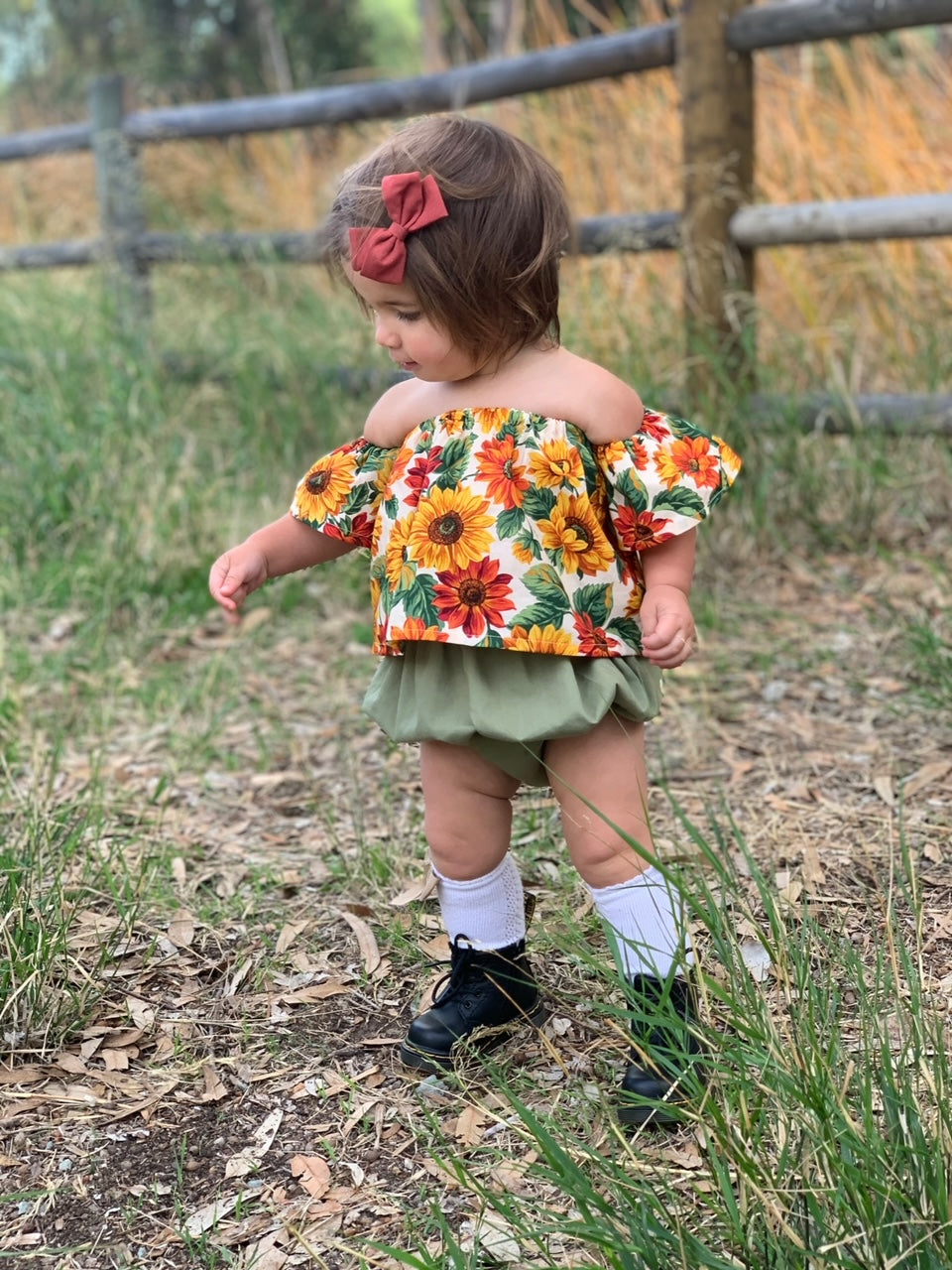 Baby Diaper Covers Girls Infant & Toddler Sage Green Boho High Rise Bloomers