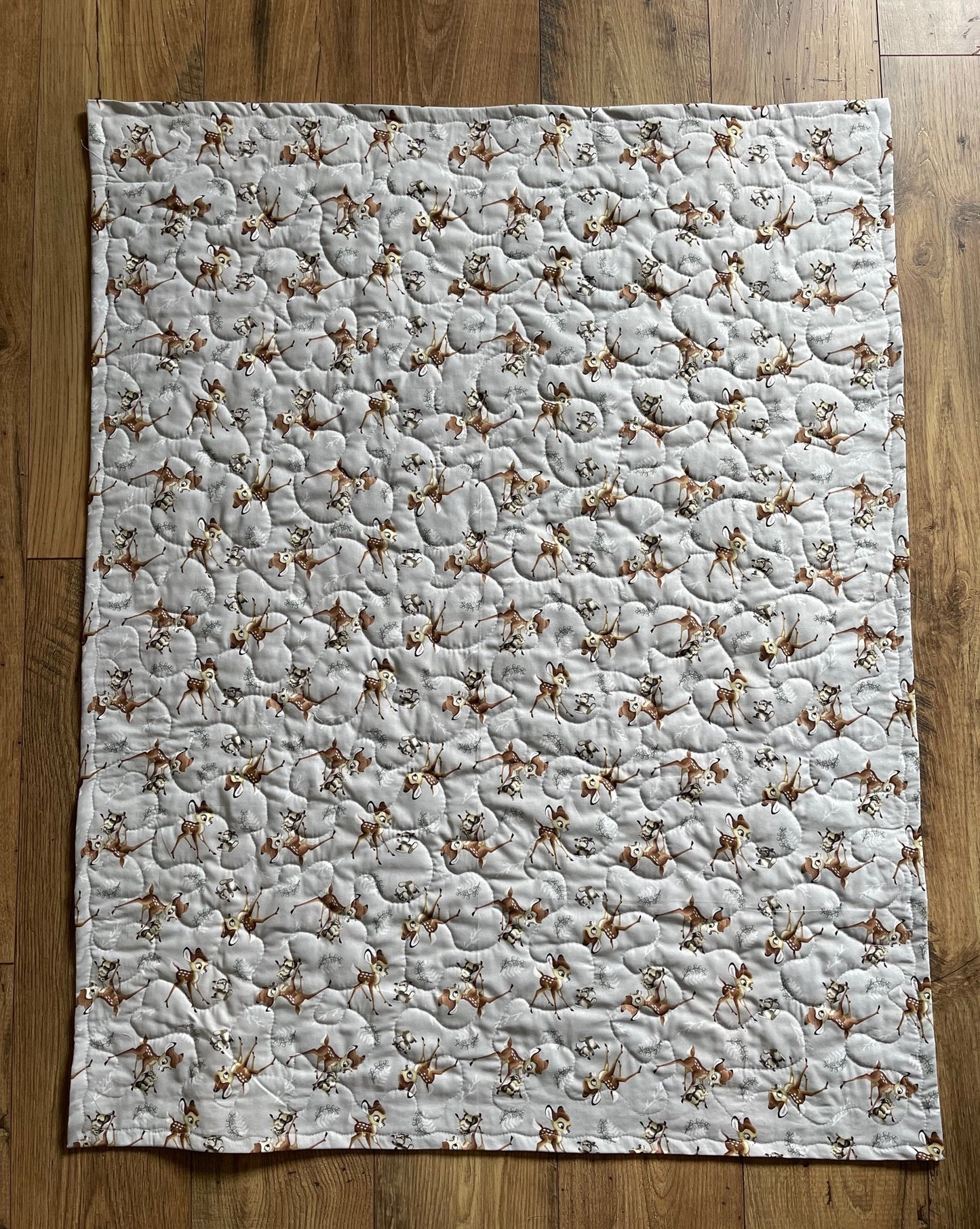 BAMBI THUMPER Inspired Quilted Blanket 36"X44" Bambi nursery to adult lap blanket