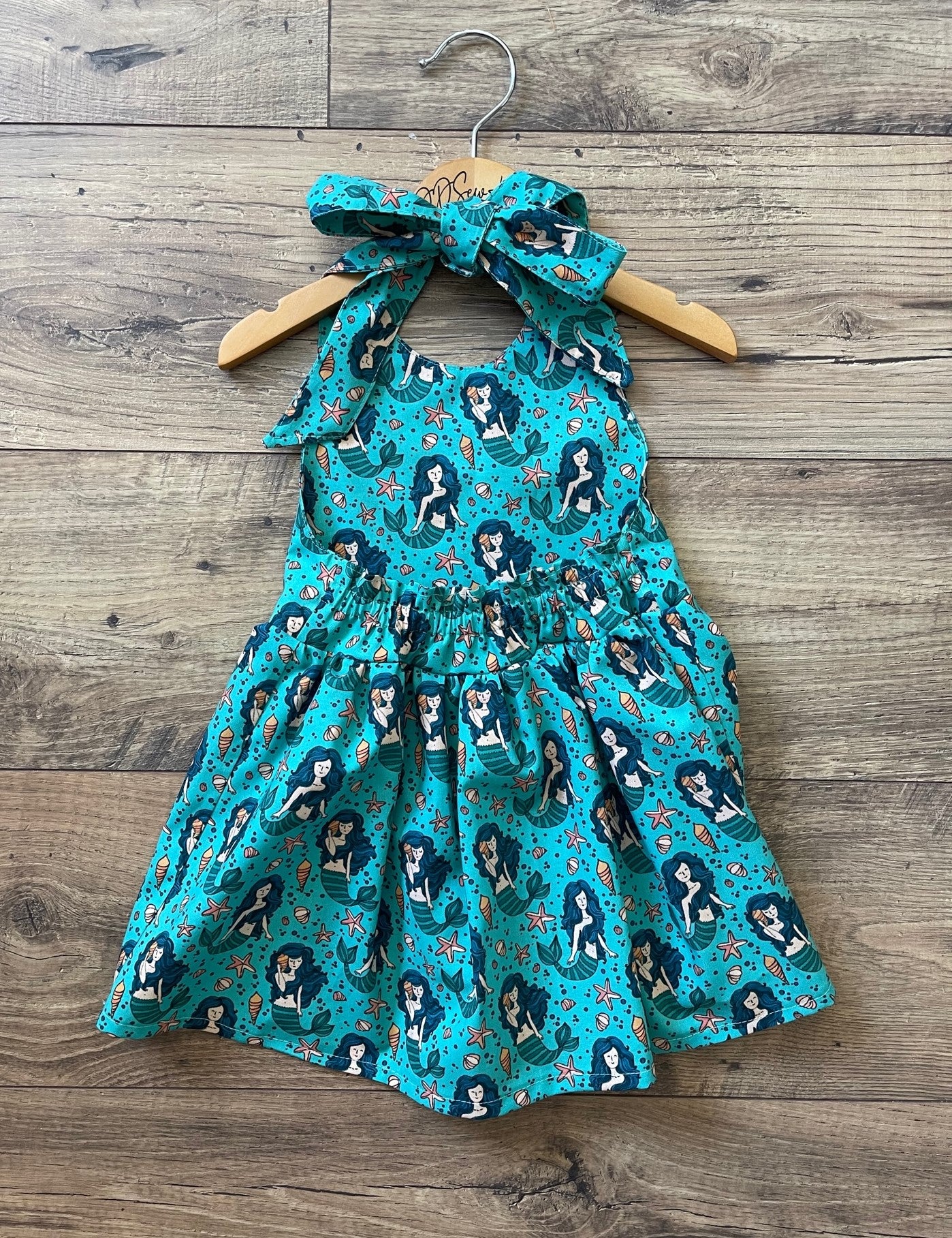 Toddler Girls Halter HAWAIIAN MERMAID Sundress Sizes 12 Months-5 Years