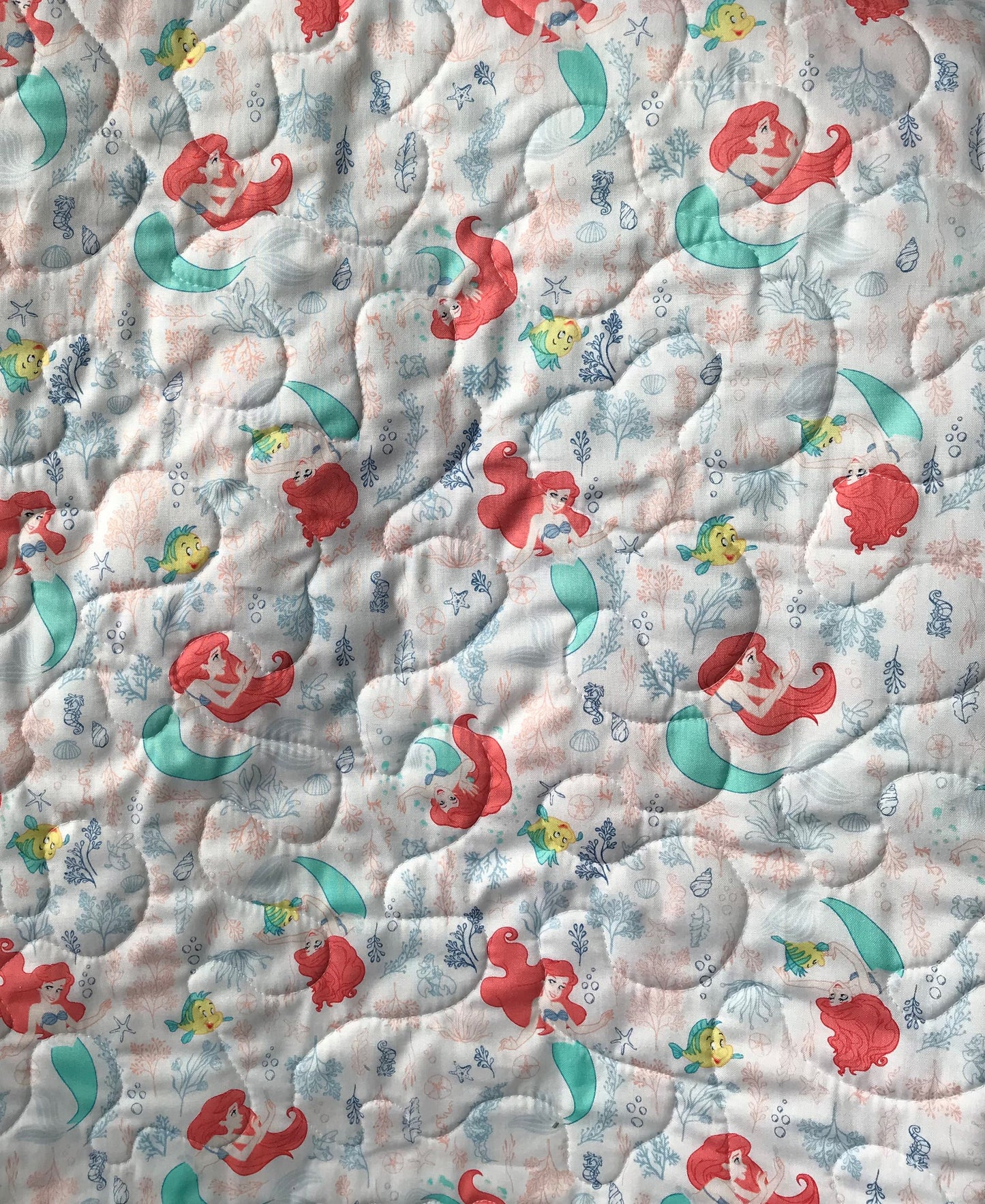 LITTLE MERMAID ARIEL EXPLORING ENDLESS WONDERS Inspired Quilted Blanket
