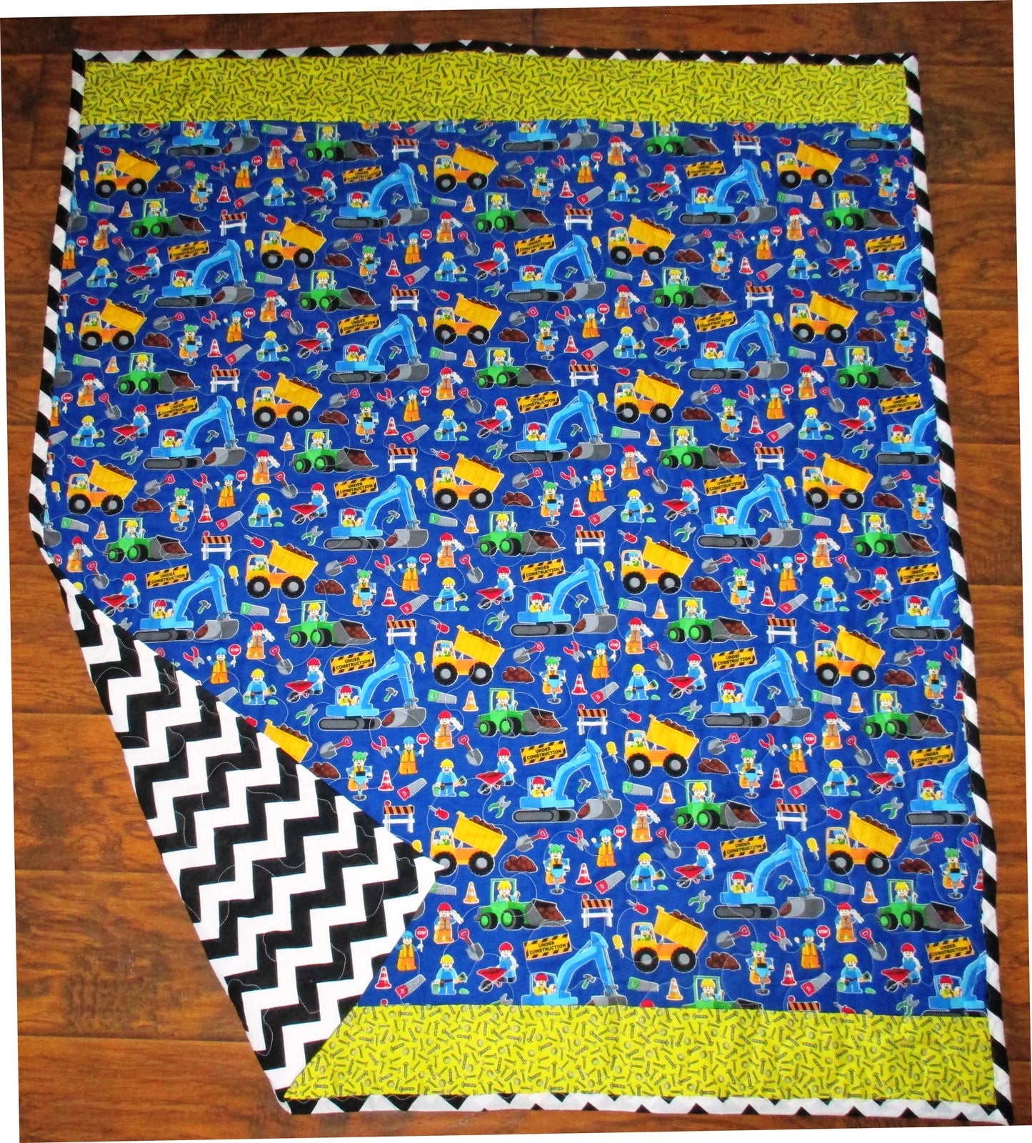 Boys Lego Construction Site Quilted Crib Toddler Blanket