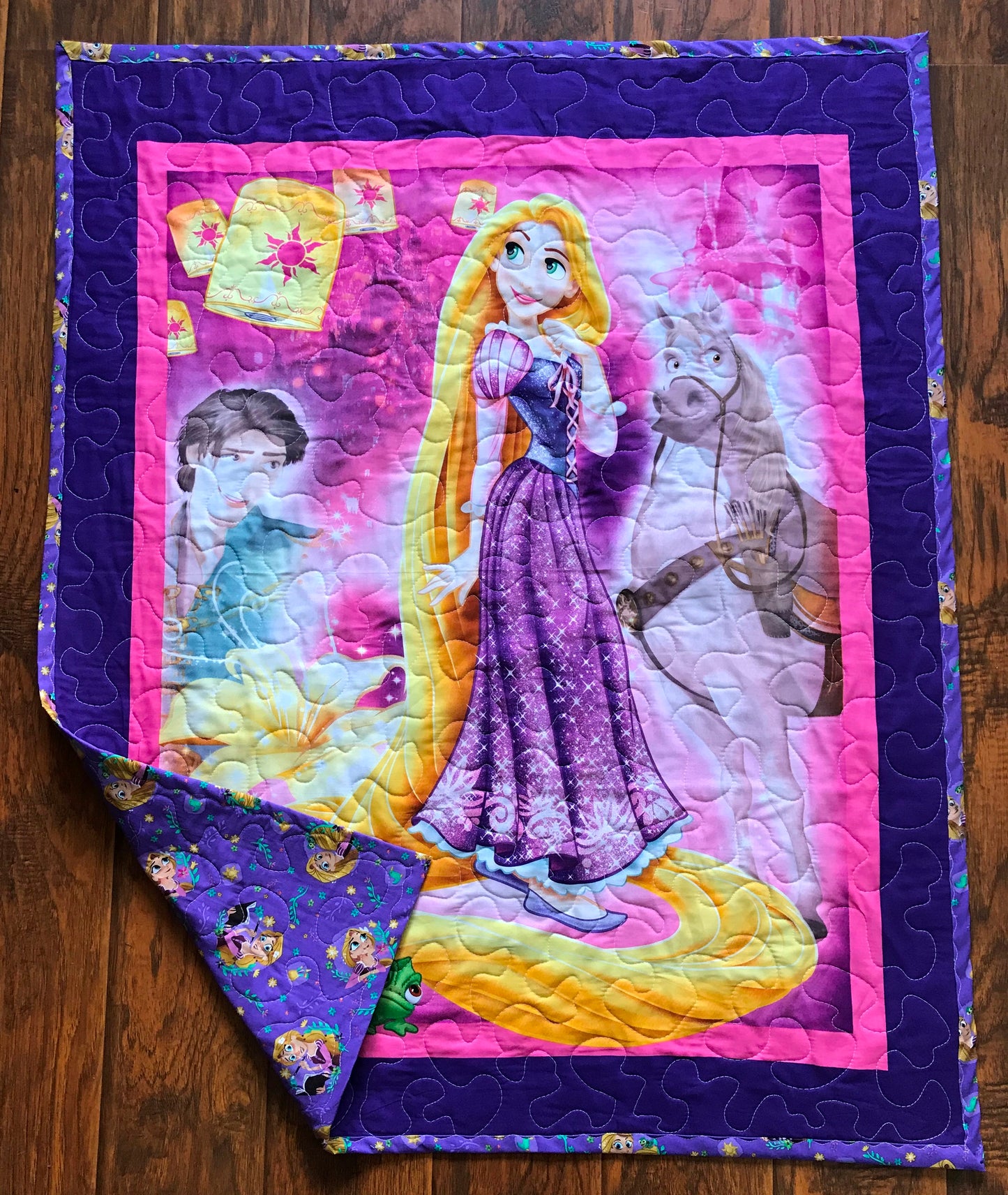 RAPUNZEL TANGLED Inspired QUILTED BLANKET