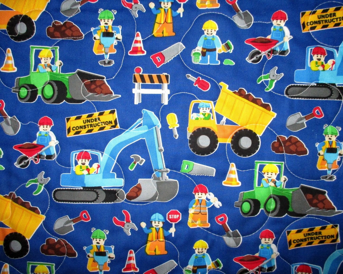 Boys Lego Construction Site Quilted Crib Toddler Blanket