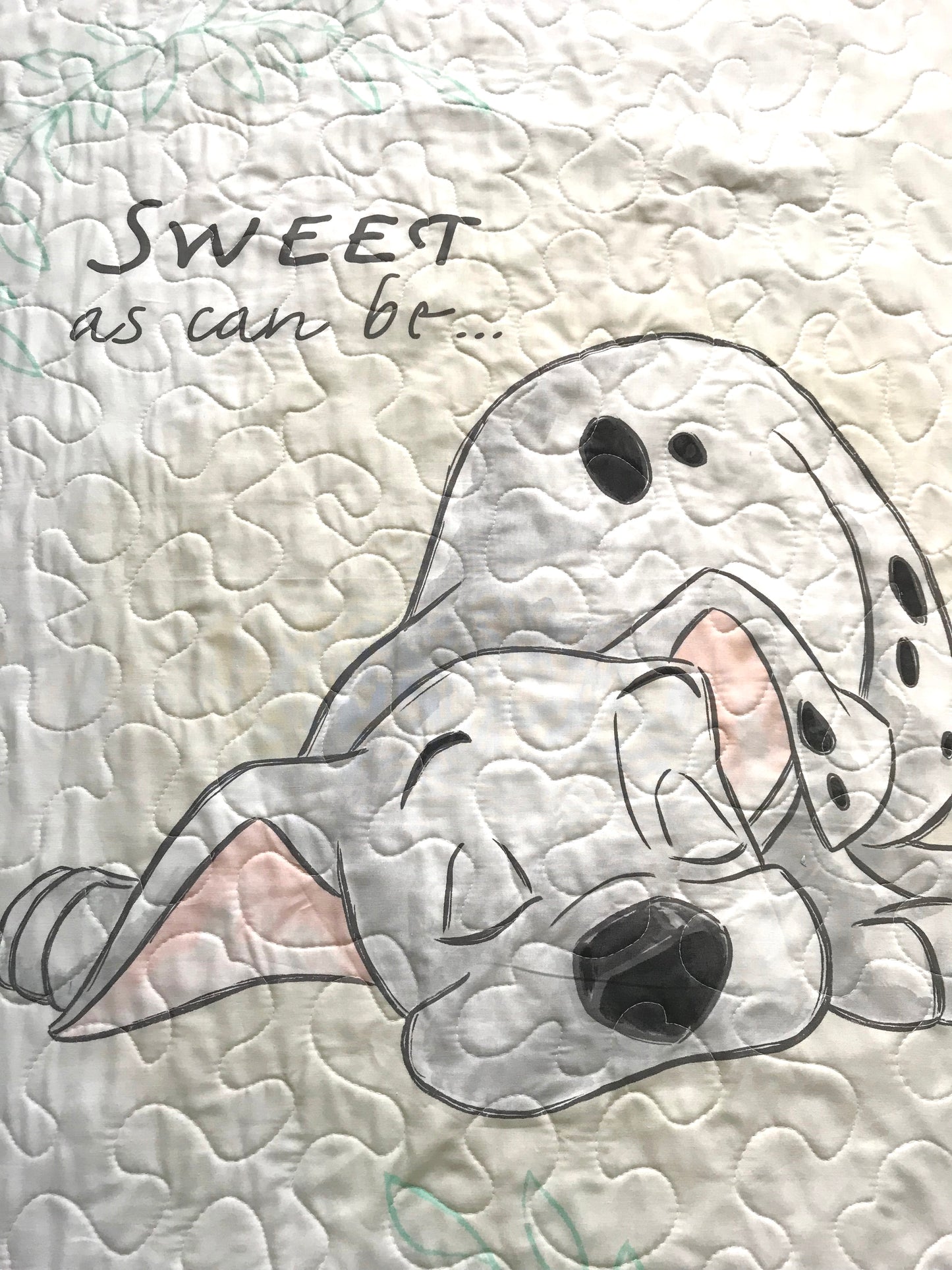 CLASSIC Inspired 101 DALMATIANS PUPPY *SWEET AS CAN BE* Quilted Blanket