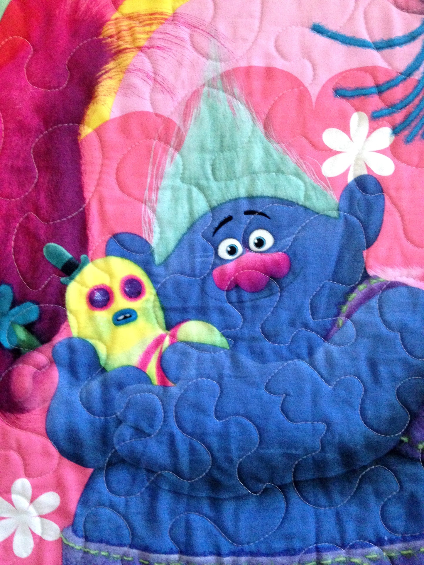 TROLLS *CUPCAKES and RAINBOWS* Quilted Blanket