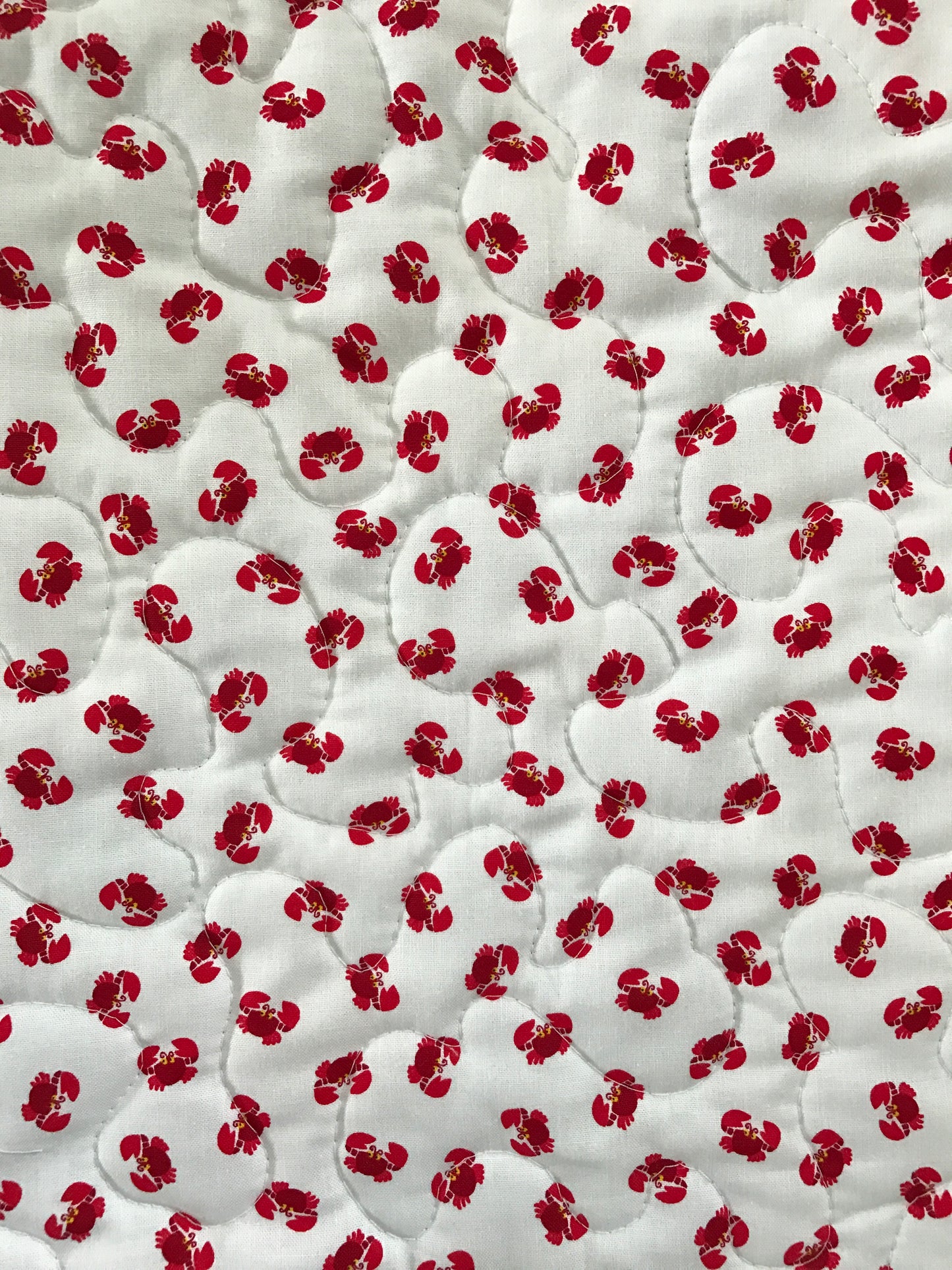Nautical Whale of a Tale Baby Child Quilted Blanket Lighthouse, Whale, Sea Crab Nursery Bedding