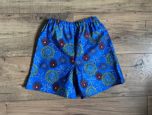 Child Shorts Boys Patriotic Fireworks USA Board Shorts Sizes 3 Months-6 Years