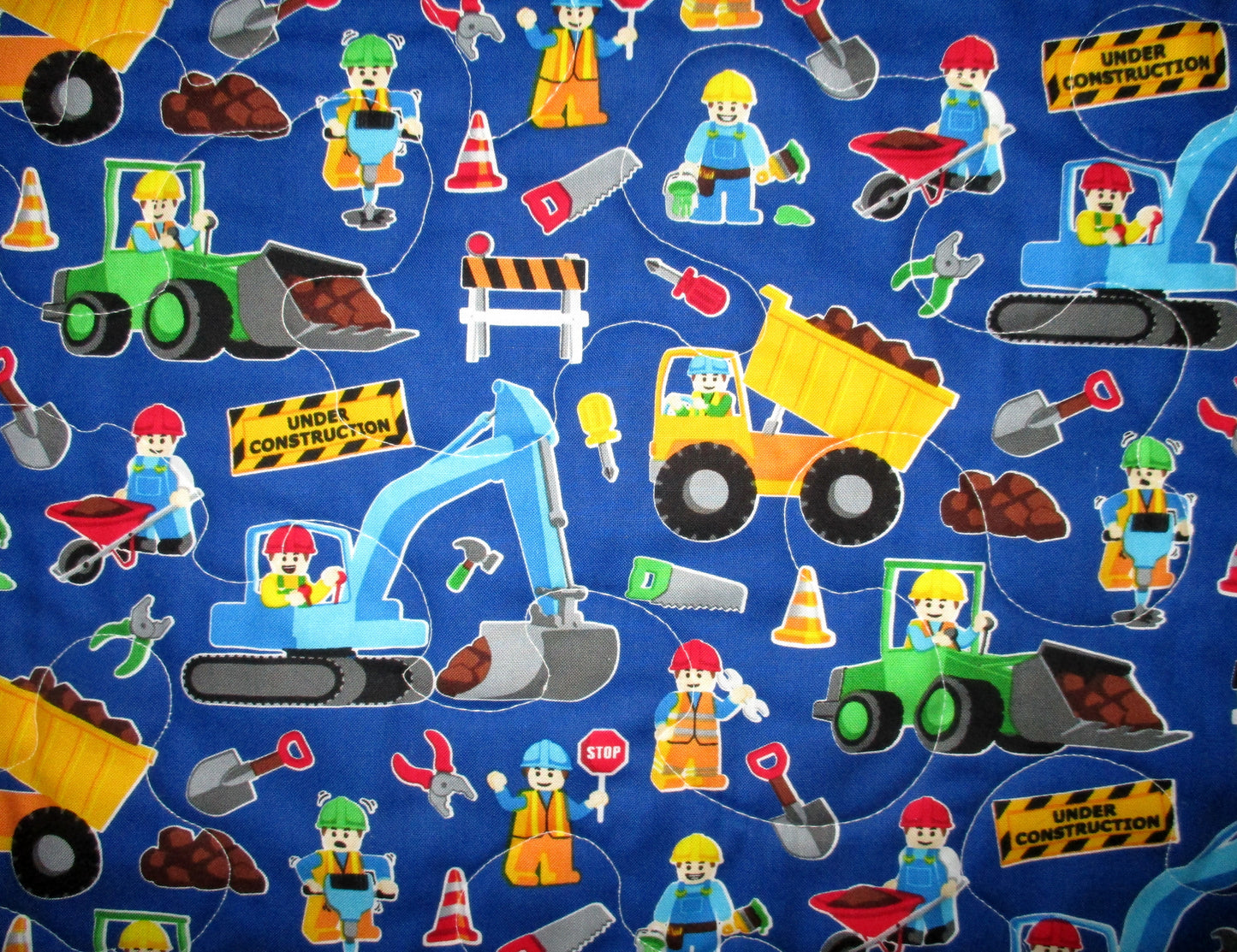 Boys Lego Construction Site Quilted Boys Infant Crib Toddler Blanket