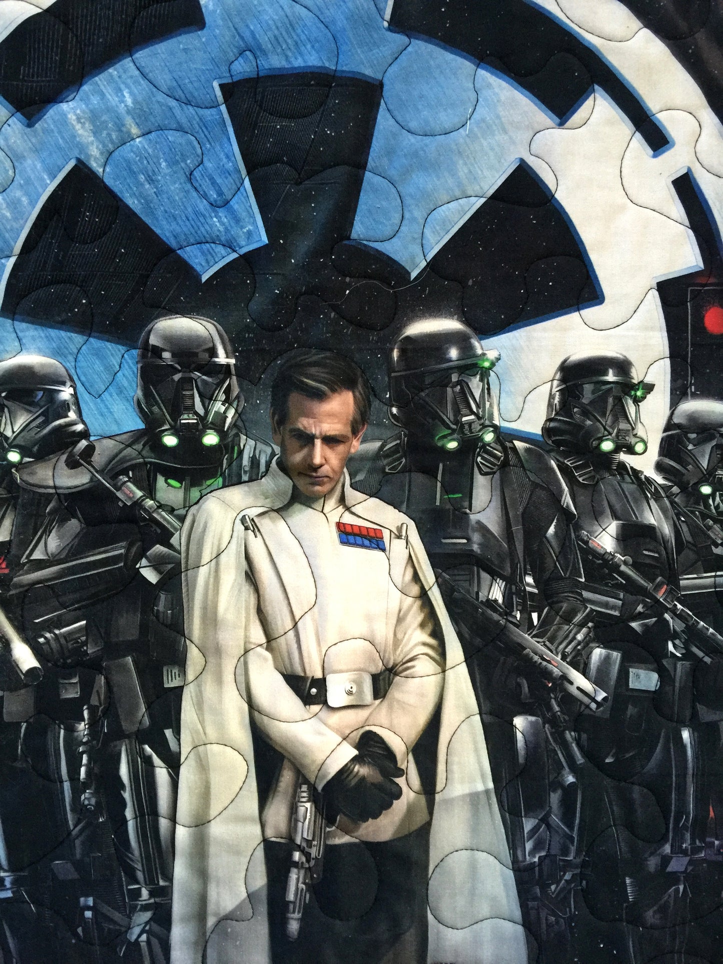 Star Wars Rogue One Villains Darth Vader, Grand Moff Tarkin, Stormtroopers inspired Quilted Blanket