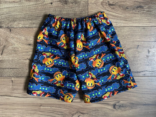 SALE Child Shorts Boys Board Shorts Video Game Pac Man Sizes 3 Months-6 Years