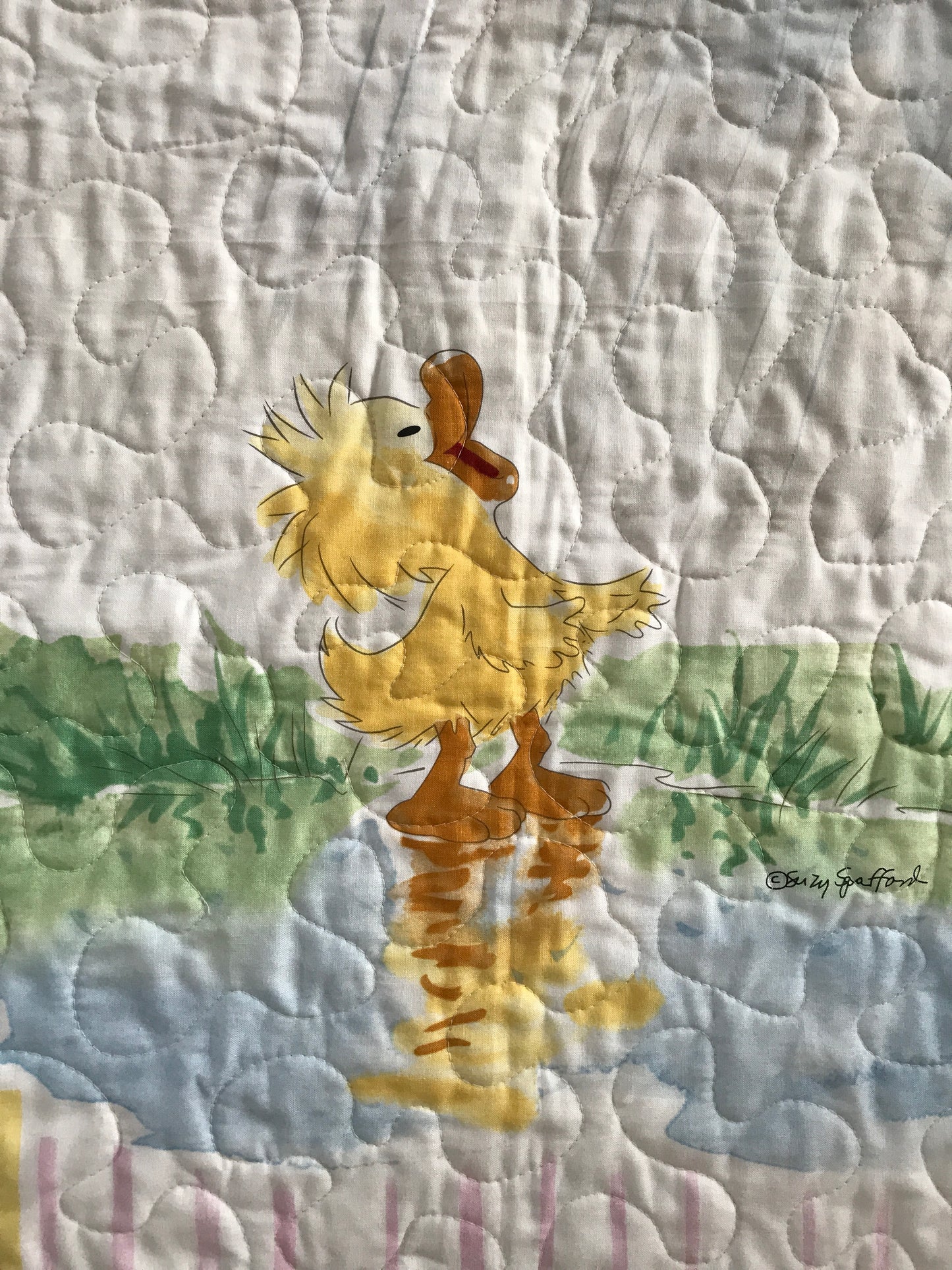 Raining Day Duck Puddle Fun Baby Child Quilted Blanket Baby Nursery Gender Neutral Bedding