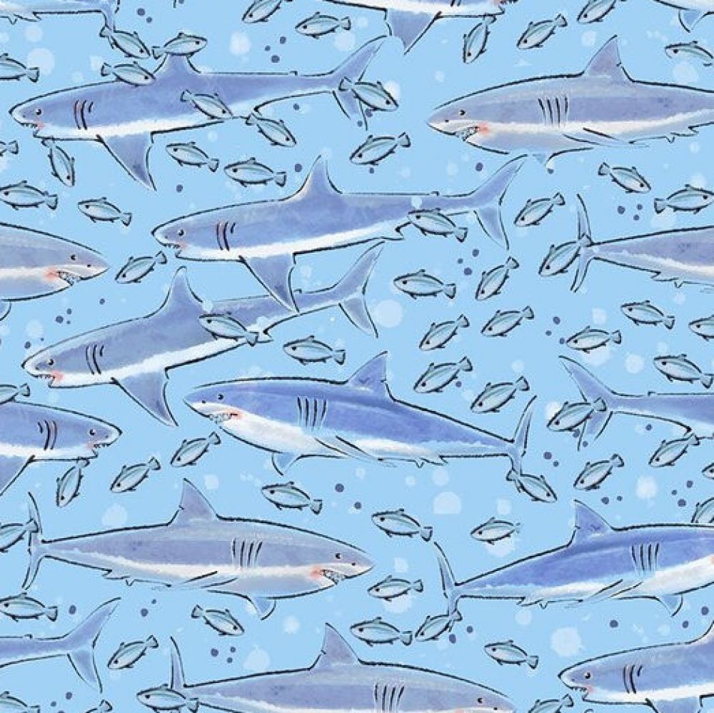 Child Shorts Boys Sharks Light Blue Board Shorts Sizes 3 Months-6 Years