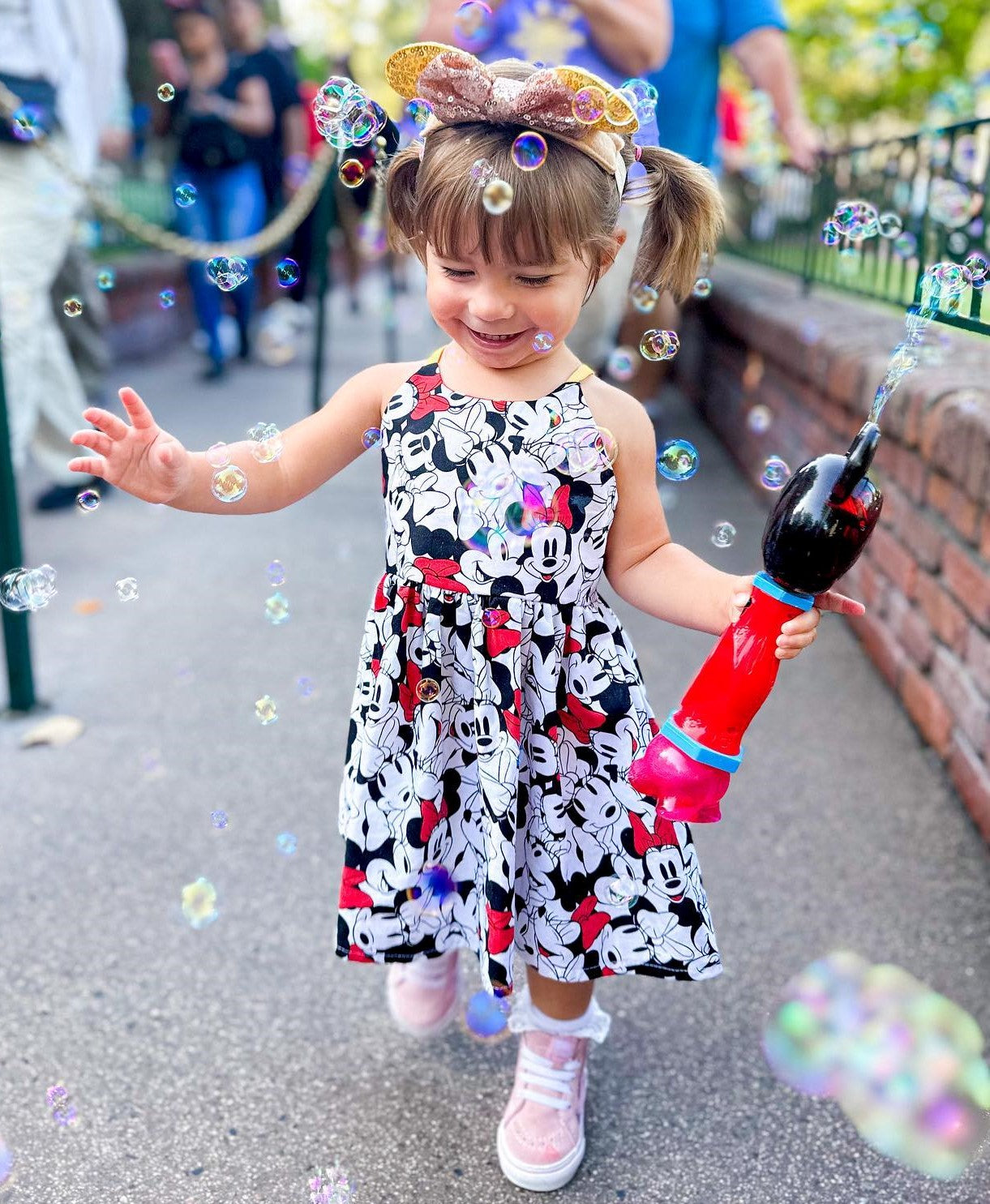 Girls Infant Toddler Minnie Mouse Boho Sundress Twirl Dress tie back style