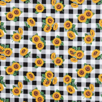 Infant & Toddler Girl's Boho BUFFLAO CHECK SUNFLOWERS Style One Piece Romper Sunsuit