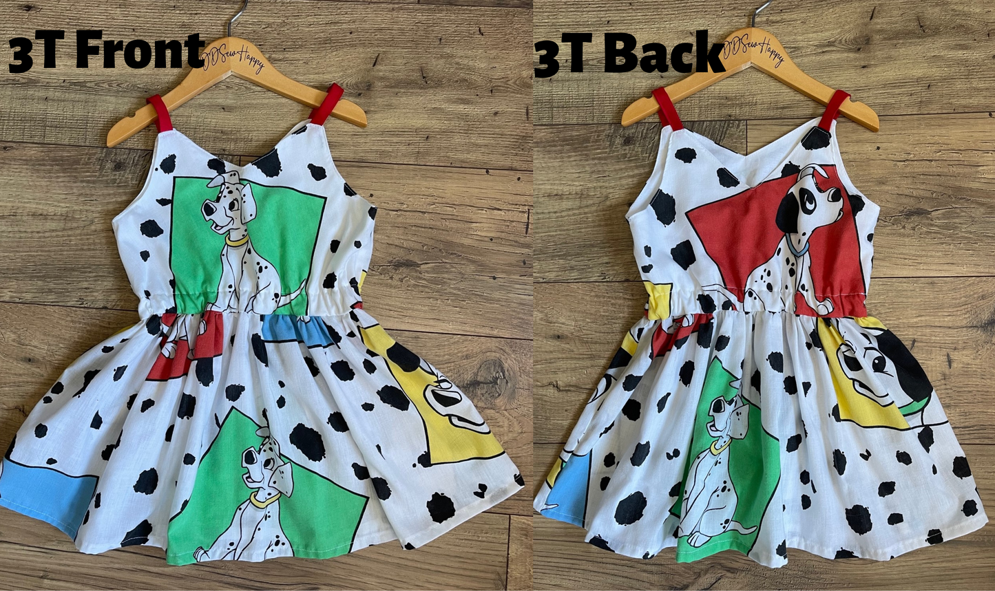 Girls Toddler 101 DALMATIANS Boho Sundress Dress elastic waist style