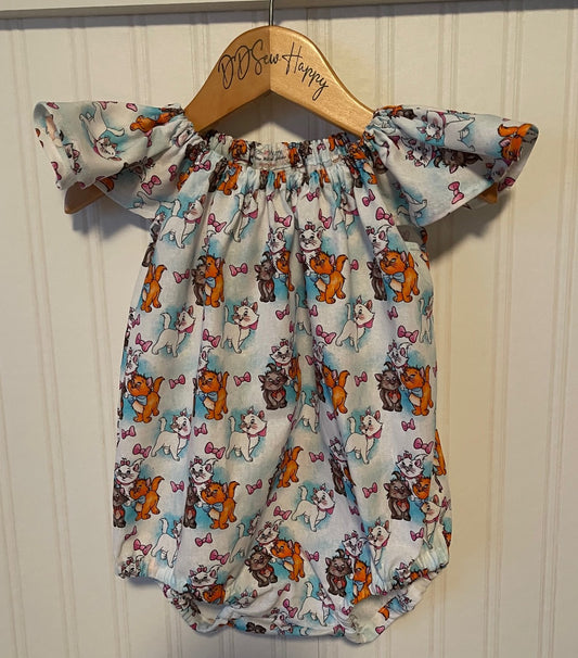 Infant & Toddler Girl's ARISTOCATS Inspired Boho Style One Piece Romper