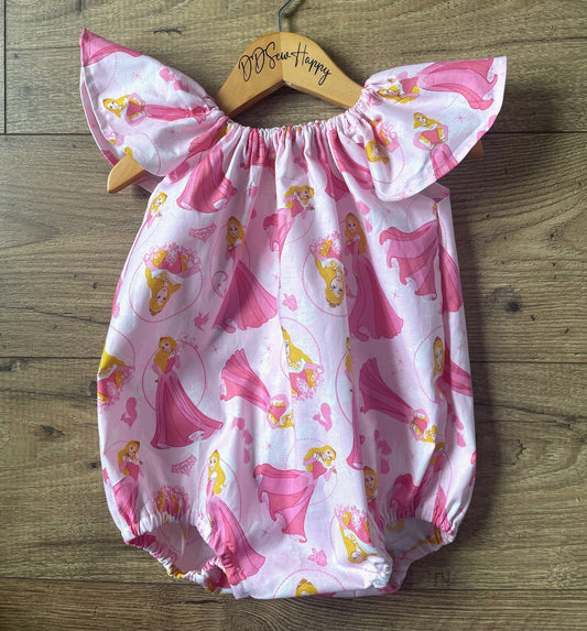 Infant & Toddler Girl's SLEEPING BEAUTY AURORA Inspired BRIAR ROSE Boho Style One Piece Romper