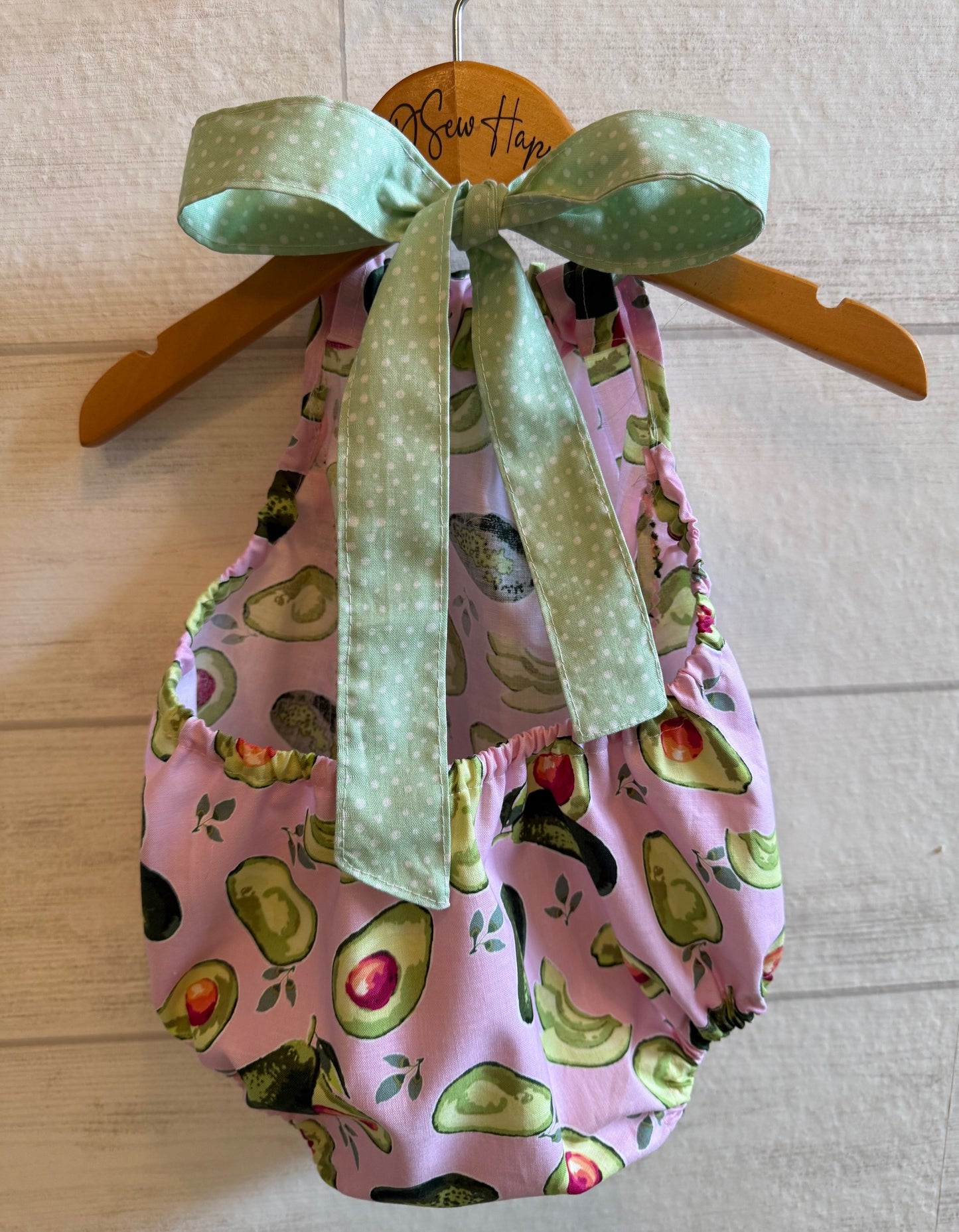 Infant & Toddler Girl's BEACHY AVOCADO PINK Sunsuit Halter Top Romper