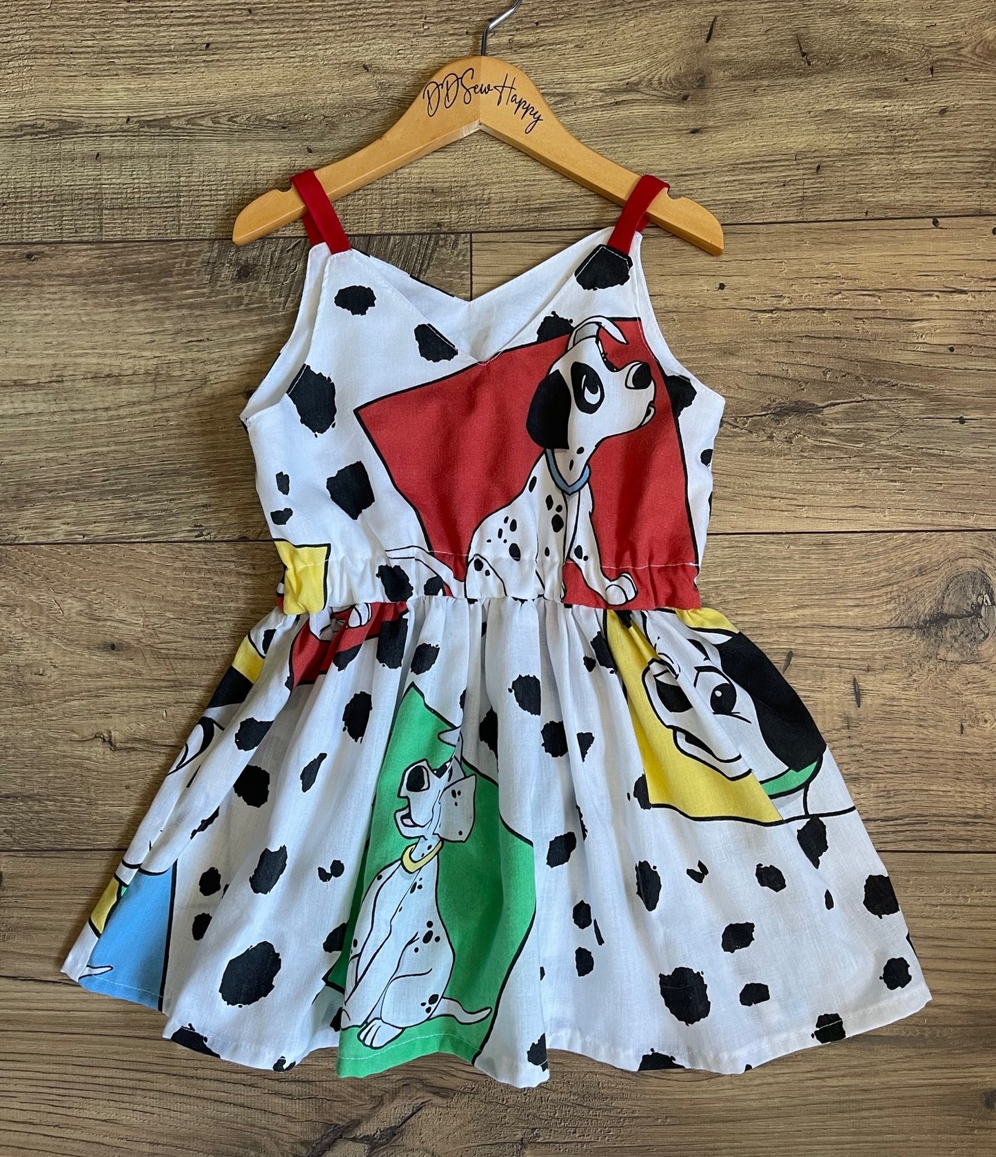 Girls Toddler 101 DALMATIANS Boho Sundress Dress elastic waist style