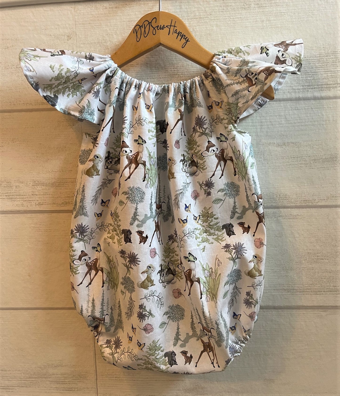 Infant & Toddler Girl's CLASSIC BAMBI THUMPER Inspired Boho Style One Piece Romper