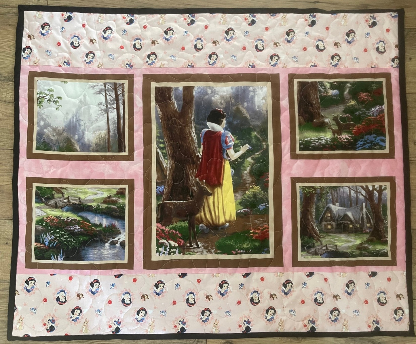 SNOW WHITE AND THE SEVEN DWARFS STORYBOOK INSPIRED QUILTED BLANKET