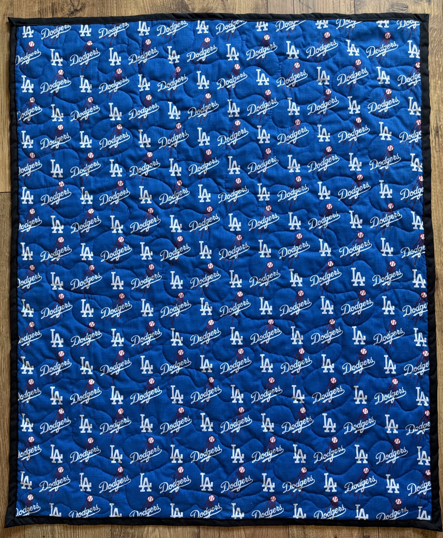 LOS ANGELES DODGERS BASEBALL INSPIRED QUILTED BLANKET