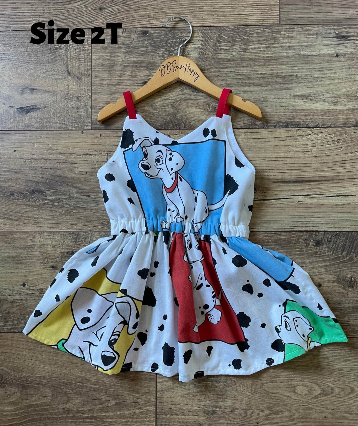 Girls Toddler 101 DALMATIANS Boho Sundress Dress elastic waist style