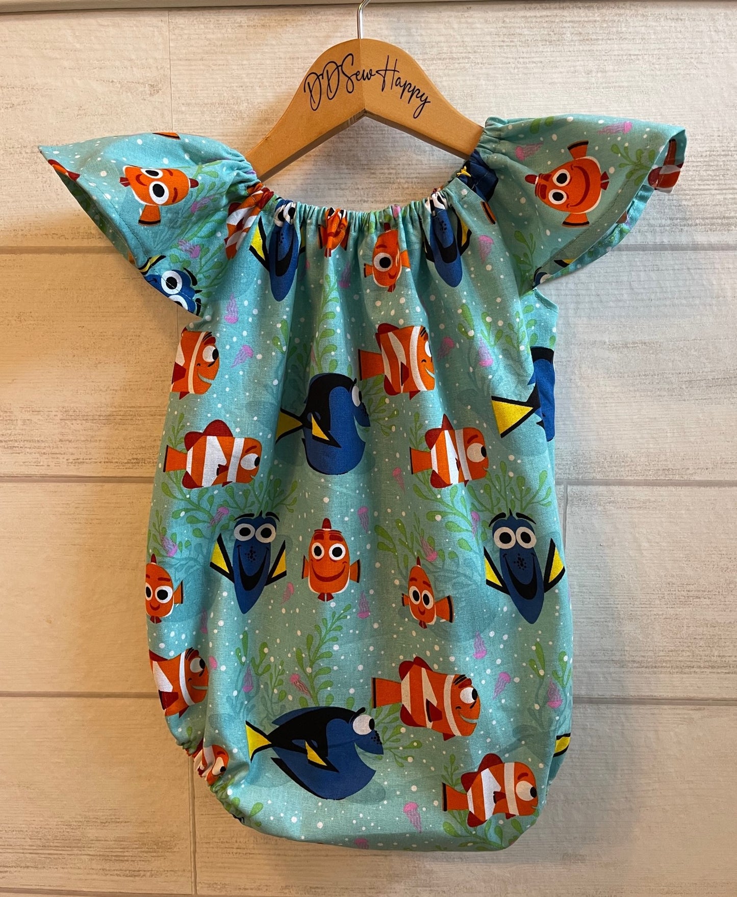 Infant & Toddler Girl's FINDING DORY & NEMO Inspired Boho Style One Piece Romper
