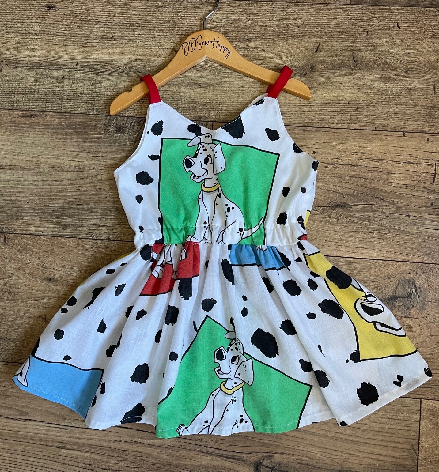 Girls Toddler 101 DALMATIANS Boho Sundress Dress elastic waist style