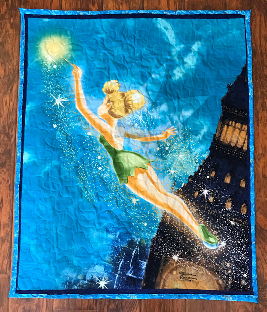 TINKER BELL PIXIE DUST BACKING QUILTED BLANKET