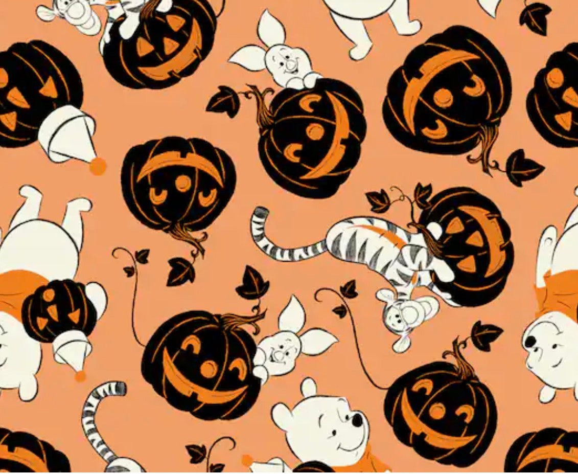 Girls and Toddlers Halloween Winnie the Pooh & Tigger Vintage Babydoll style dress with puff sleeves
