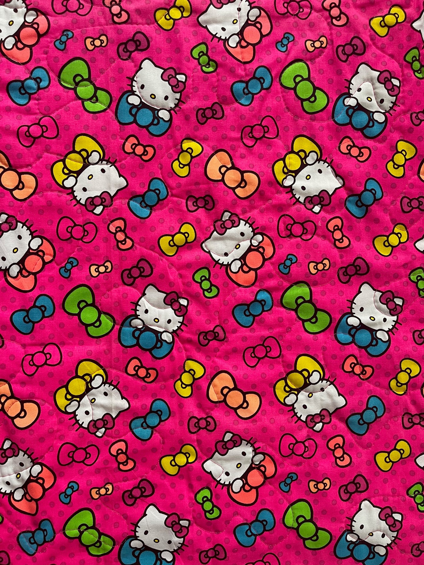 HELLO KITTY NEON EXPRESSIONS INSPIRED REVERSIBLE QUILTED BLANKET