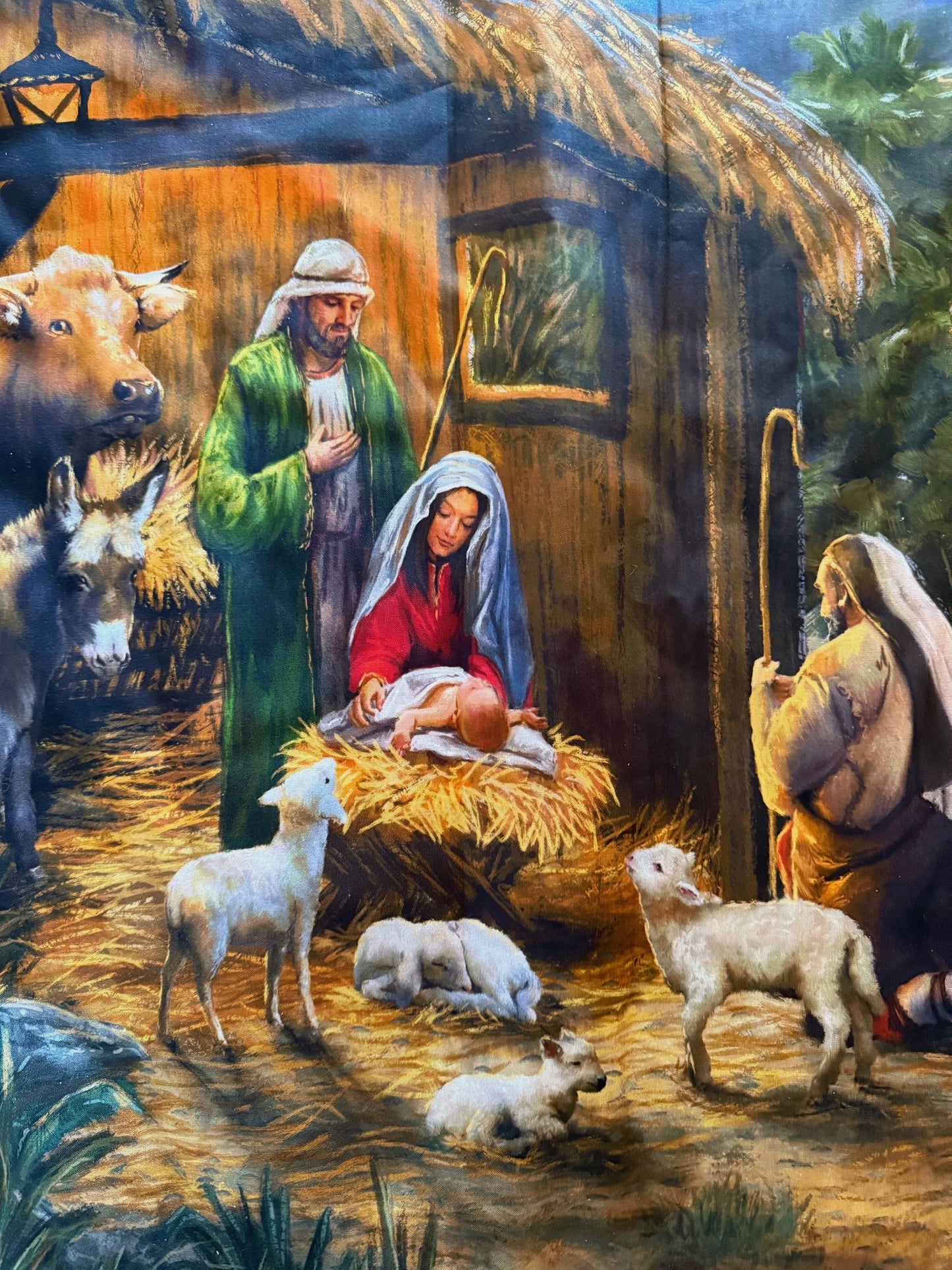 CHRISTMAS NATIVITY LITTLE TOWN OF BETHLEHEM BABY JESUS 3 WISE MEN BEAUTIFUL BRIGHT COMFORTER BLANKET